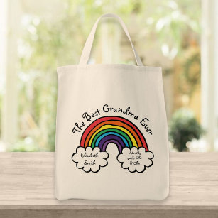 The Best Granny Grandma Ever Rainbow Tote Bag