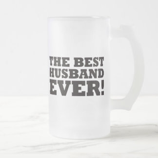 The Best Husband Ever Frosted Glass Beer Mug