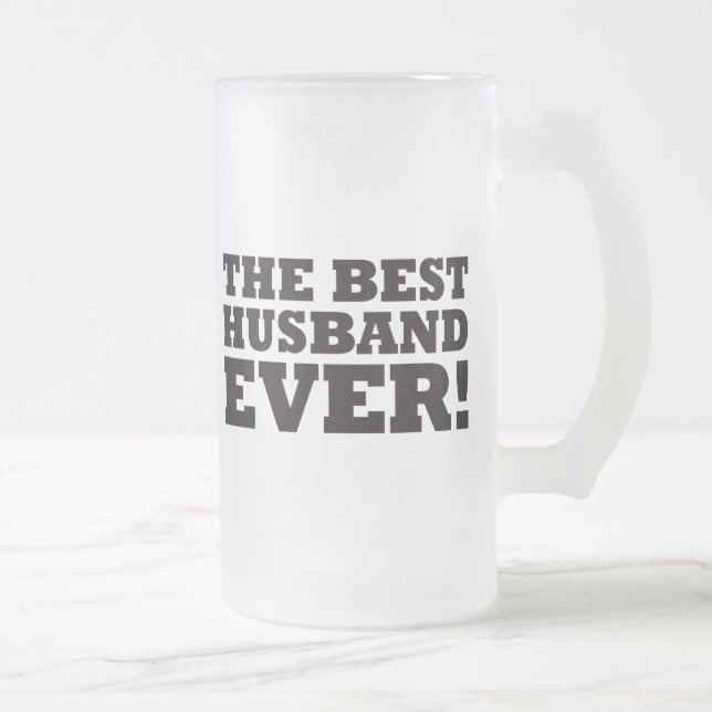 The Best Husband Ever Frosted Glass Beer Mug (Right)