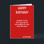 The best in everything-ex-boyfriend birthday cards<br><div class="desc">birthday greeting cards with dedication to a special ex-boyfriend -the best in everything</div>