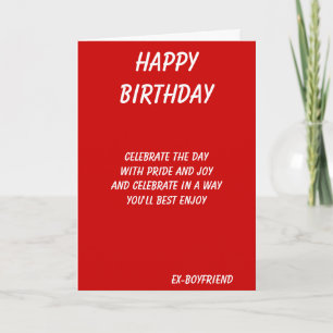 The best in everything-ex-boyfriend birthday cards
