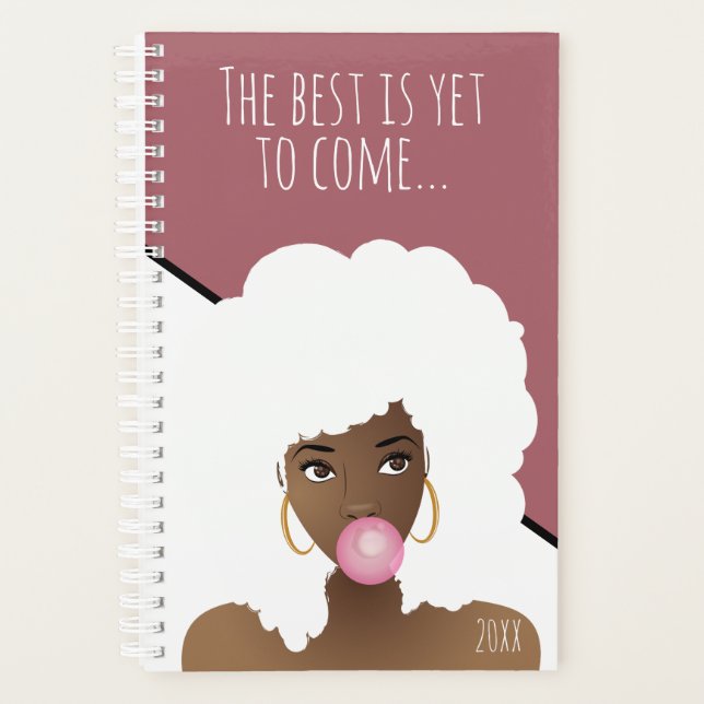The Best is Yet to Come, Bubblegum, Mauve & White Planner (Front)