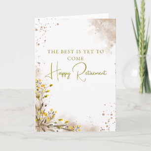 The Best Is Yet to Come Elegant Retirement Gift Card