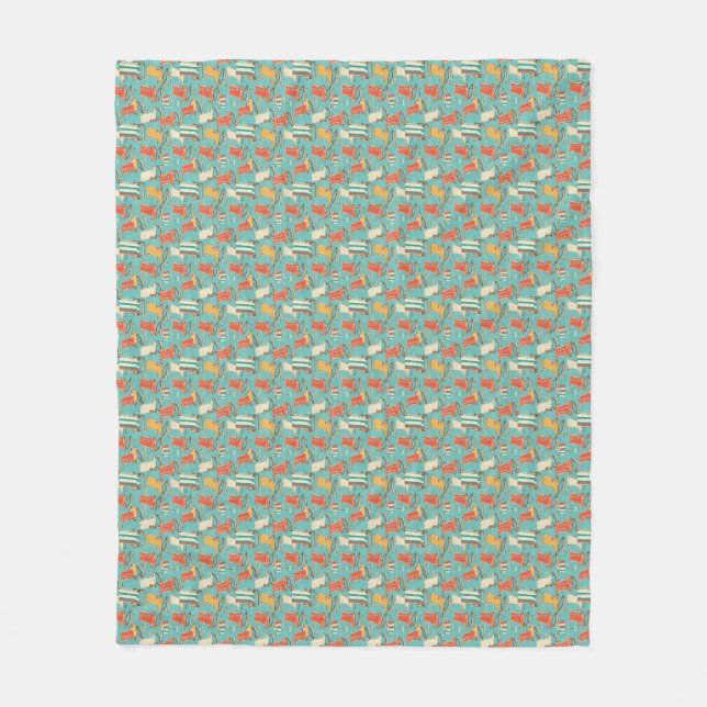 The Best Kind Of Therapy Is Beach Therapy Fleece Blanket (Front)
