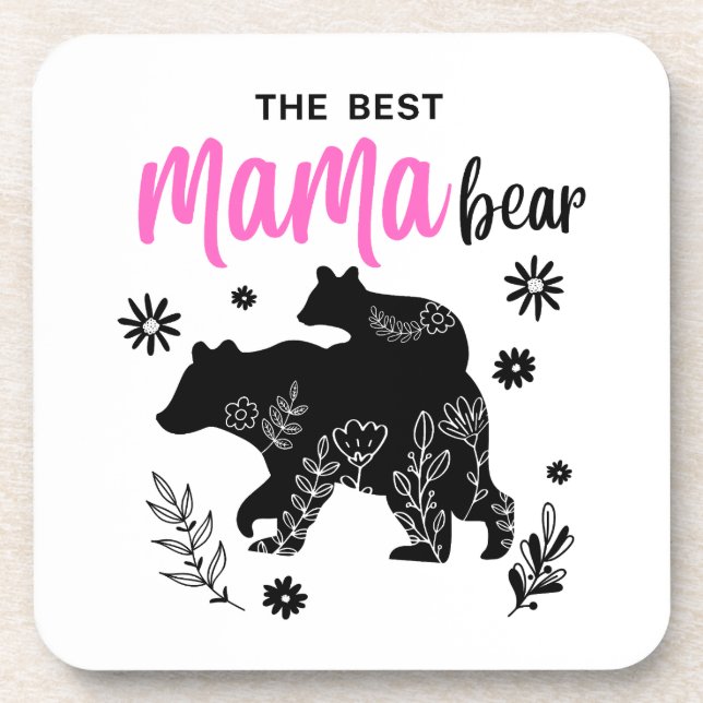The Best Mama Bear  Coaster (Front)