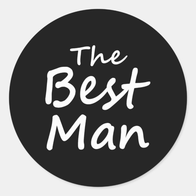 The Best Man - Groom Crew - Bachelor Party  Classic Round Sticker (Front)