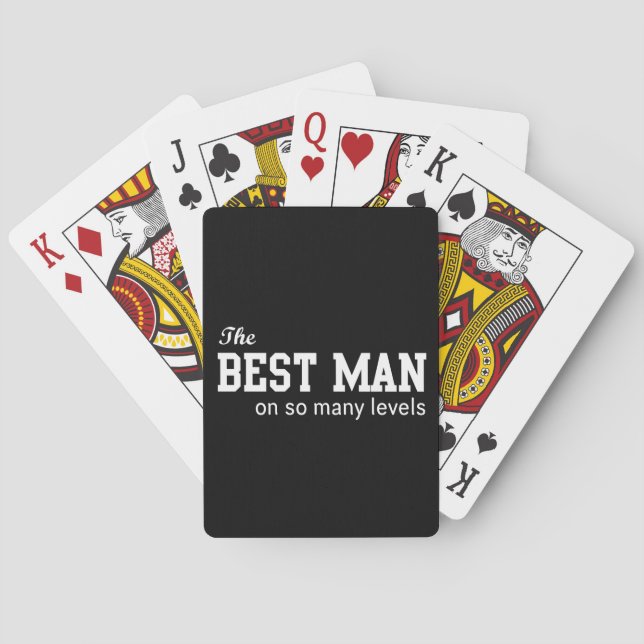 The Best Man On So Many Levels Playing Cards (Back)