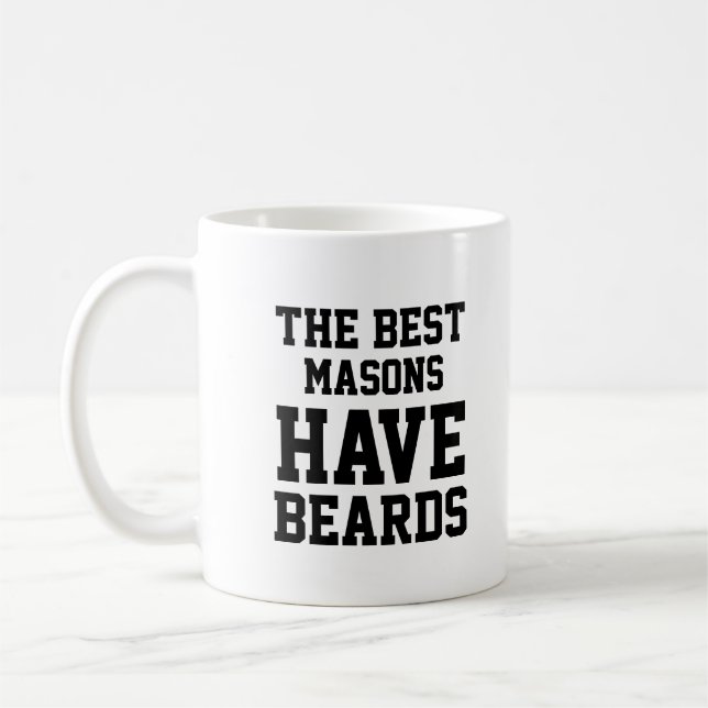 The Best Masons Have Beards Coffee Mug (Left)
