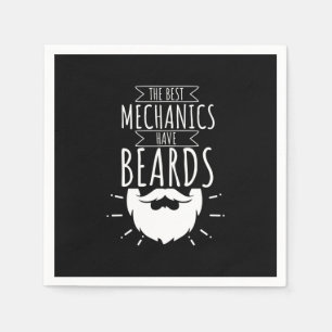 The Best Mechanics Have Beards Napkin