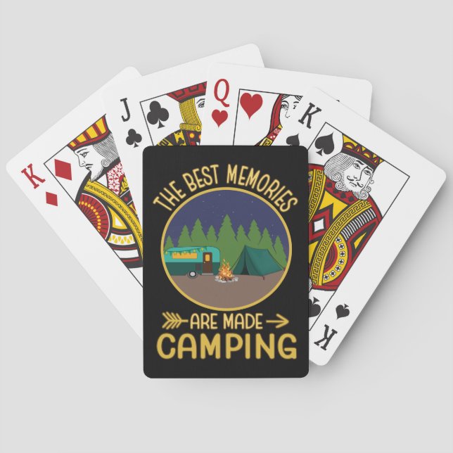 The Best Memories Are Made Camping Gift Playing Cards (Back)