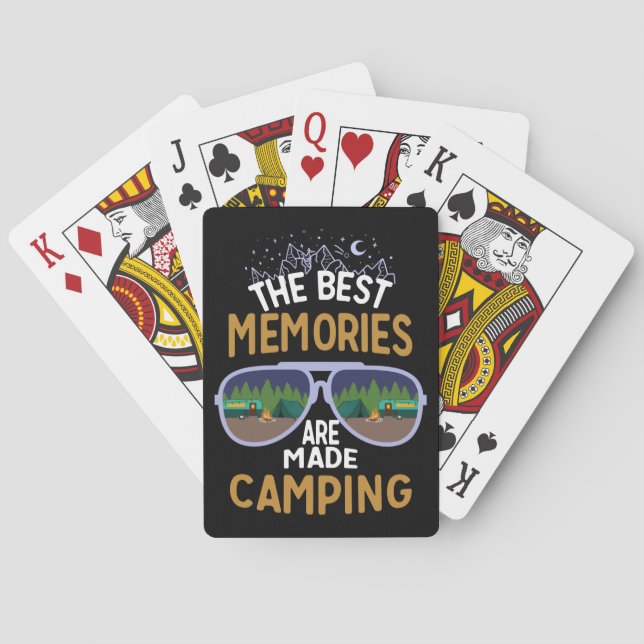 The Best Memories Are Made Camping Playing Cards (Back)