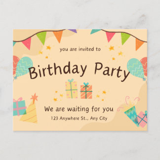 The best model for the birthday invitation postcard