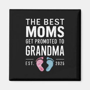 The Best Moms Get Promoted To Grandma Est 2025 Magnet