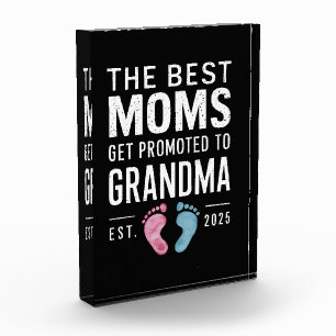 The Best Moms Get Promoted To Grandma Est 2025 Photo Block