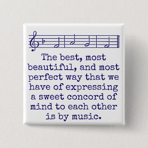 The Best Most Beautiful And Most Perfect - Music Q 15 Cm Square Badge