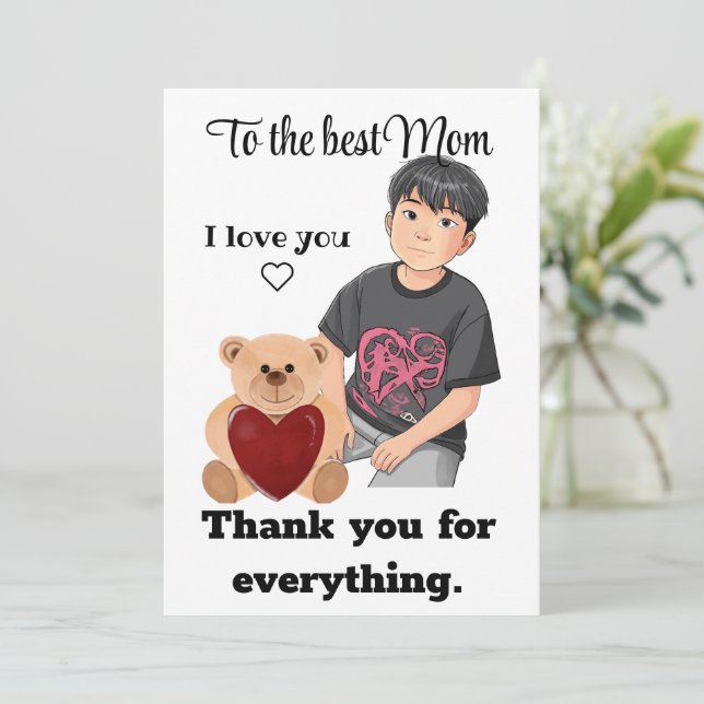 The best mum card (Standing Front)
