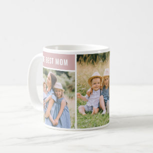 The Best Mum Dusty Rose Photo Collage Coffee Mug