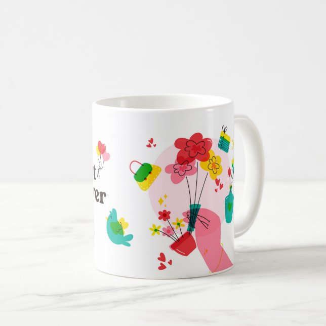 The Best Mum Ever – Colourful Mother's Day Mug (Front Right)