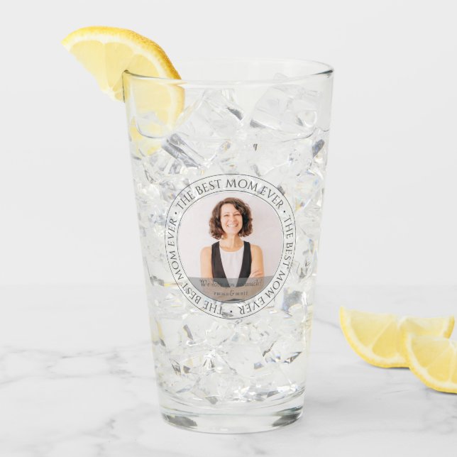 The Best Mum Ever Modern Classic Photo Glass (Front Ice)