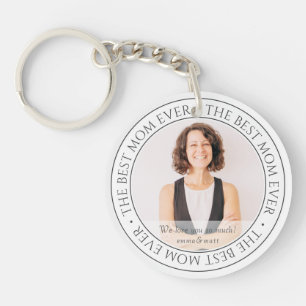 The Best Mum Ever Modern Classic Photo Key Ring