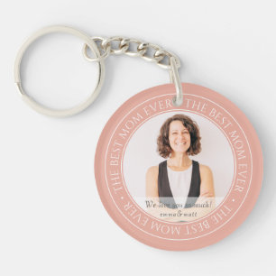 The Best Mum Ever Modern Classic Photo Keychain