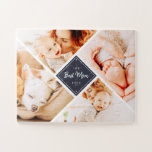 The Best Mum Ever Modern Custom Photos Jigsaw Puzzle<br><div class="desc">This simple and classic design is composed of serif typography and add a custom photo. "The Best Mum Ever" in the middle and surrounded by four photos of your mum,  mummy,  mother,  mum,  mama etc.</div>