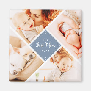 The Best Mum Ever Modern Custom Photos Magnet