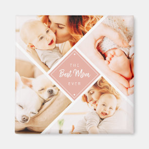 The Best Mum Ever Modern Custom Photos Magnet