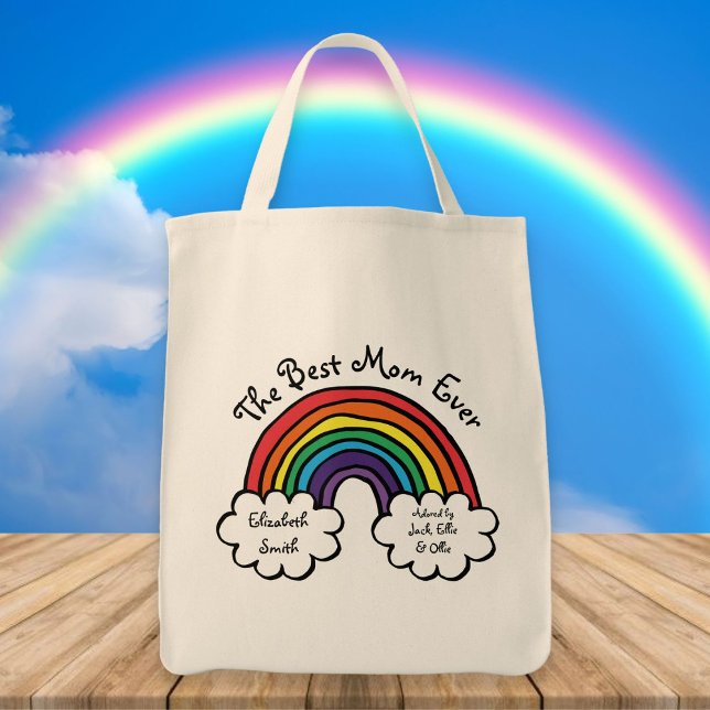 The Best Mum Ever Rainbow Tote Bag (Creator Uploaded)