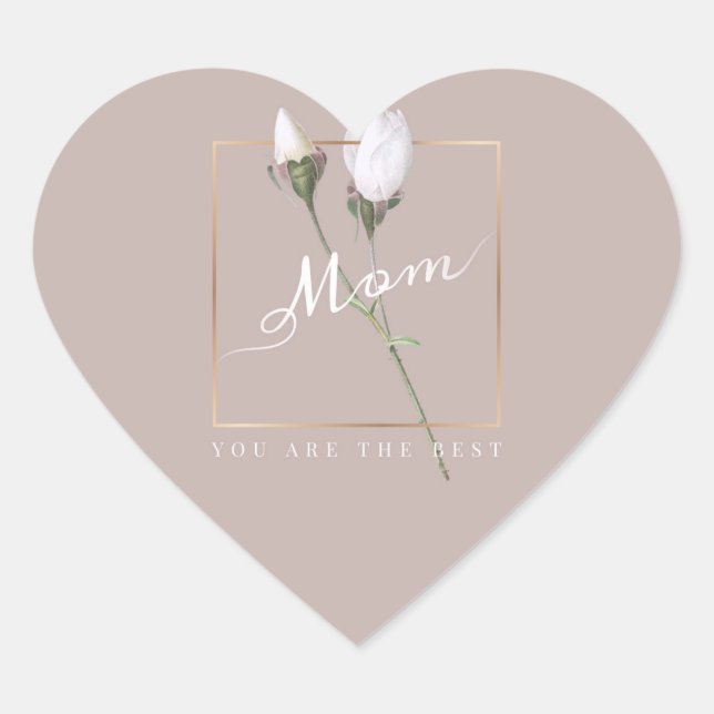 The best mum  heart sticker (Front)