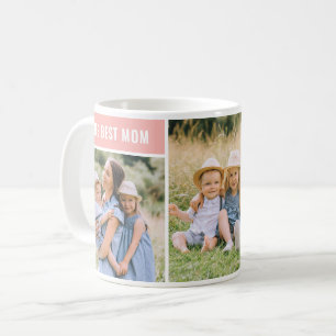 The Best Mum Pink Photo Collage Coffee Mug