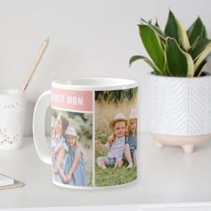 The Best Mum Pink Photo Collage Coffee Mug