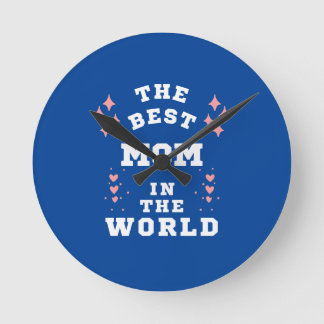 the best mum Throw Pillow Round Clock