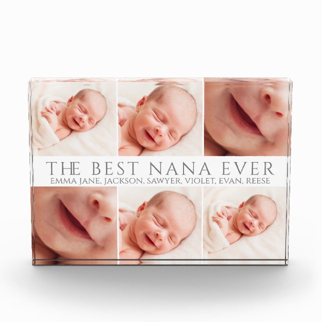 The Best Nana Ever Mother’s Day Photo Collage Block (Front)