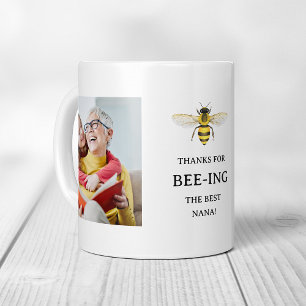The Best Nana   Simple Cute Bee and Photos Coffee Mug