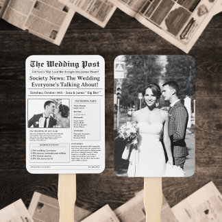 The Best Newspaper Timeline and Wedding Programs  Hand Fan