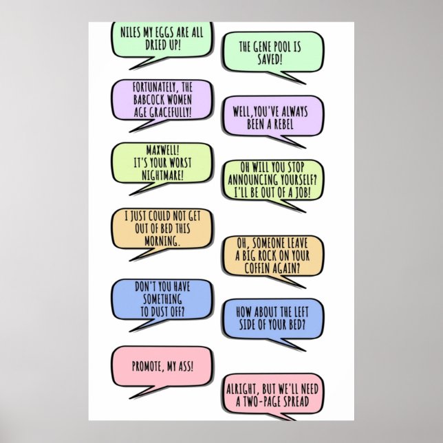 The best NilesCC insults Poster (Front)