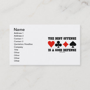 The Best Offence Is A Good Defence (Bridge) Business Card