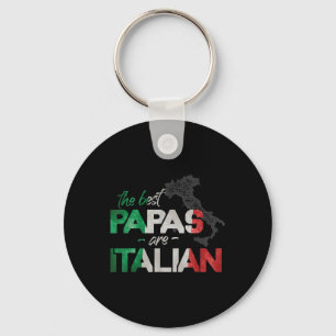 The Best Papas Are Italian Funny Italy Country Fla Key Ring