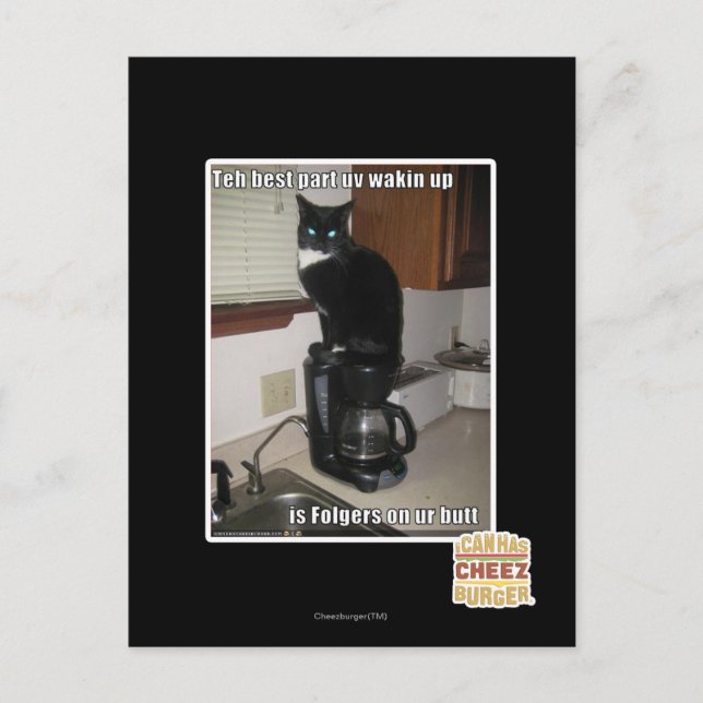 the best part uv wakin up postcard (Front)