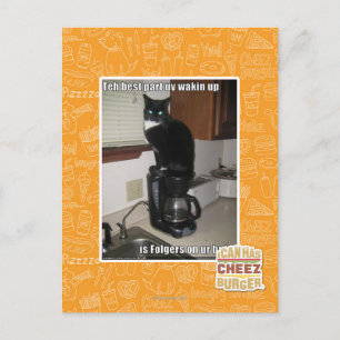 the best part uv wakin up postcard