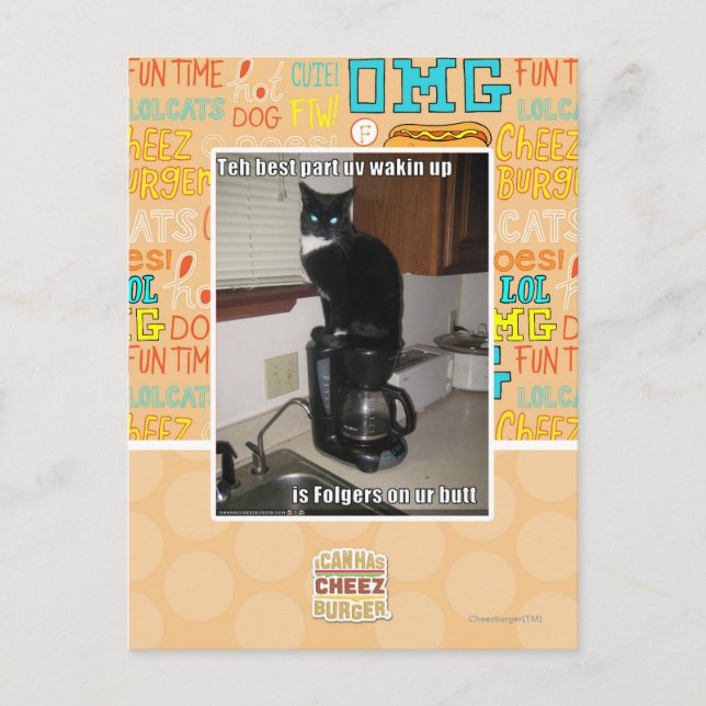 the best part uv wakin up postcard (Front)