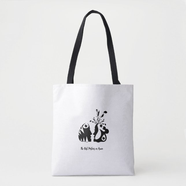 the best partner in crime tote bag (Front)