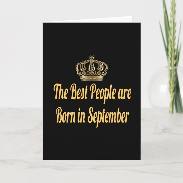 The Best People are Born in September Card (Front)