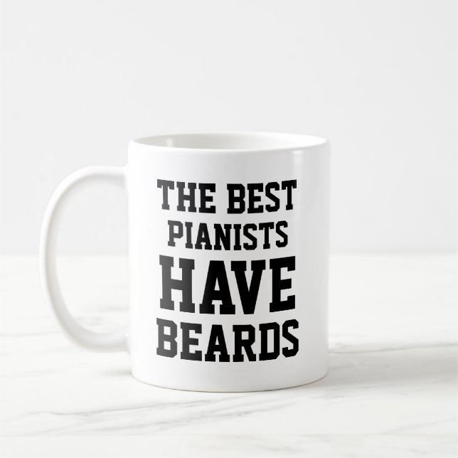 The Best Pianists Have Beards Coffee Mug (Left)