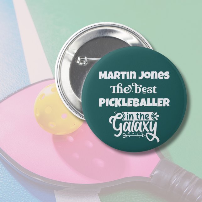 The best Pickleballer in the galaxy Pickleball 6 Cm Round Badge (Creator Uploaded)