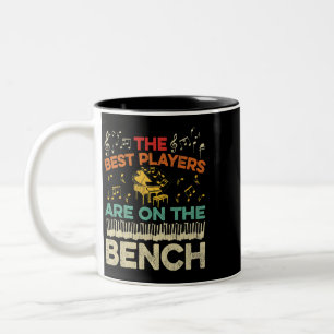 The Best Players Are On The Bench Retro Pianist Pi Two-Tone Coffee Mug