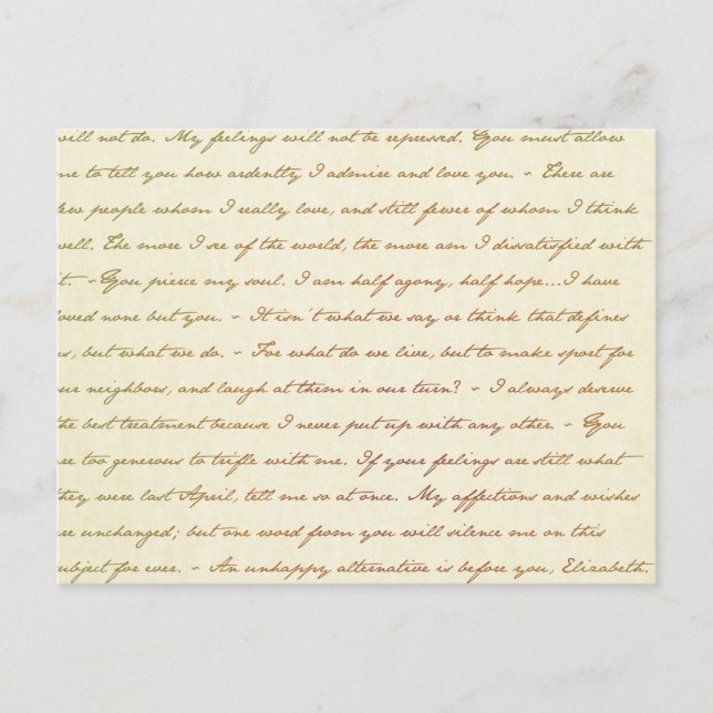 The Best Quotes from Jane Austen Postcard (Front)