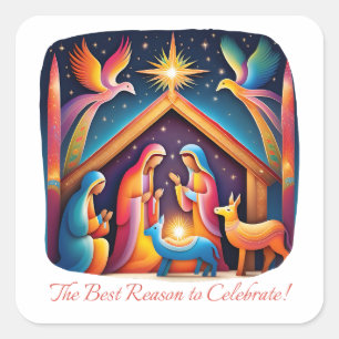 The Best Reason To Celebrate Square Sticker
