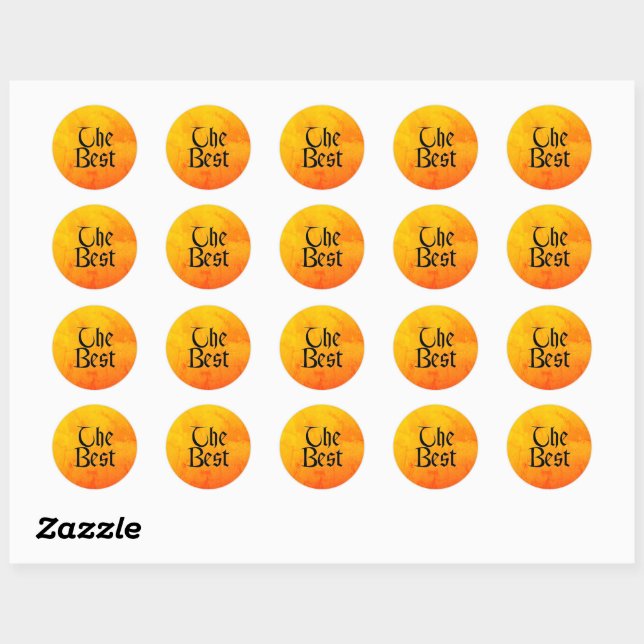 The Best round small stickers (Sheet)